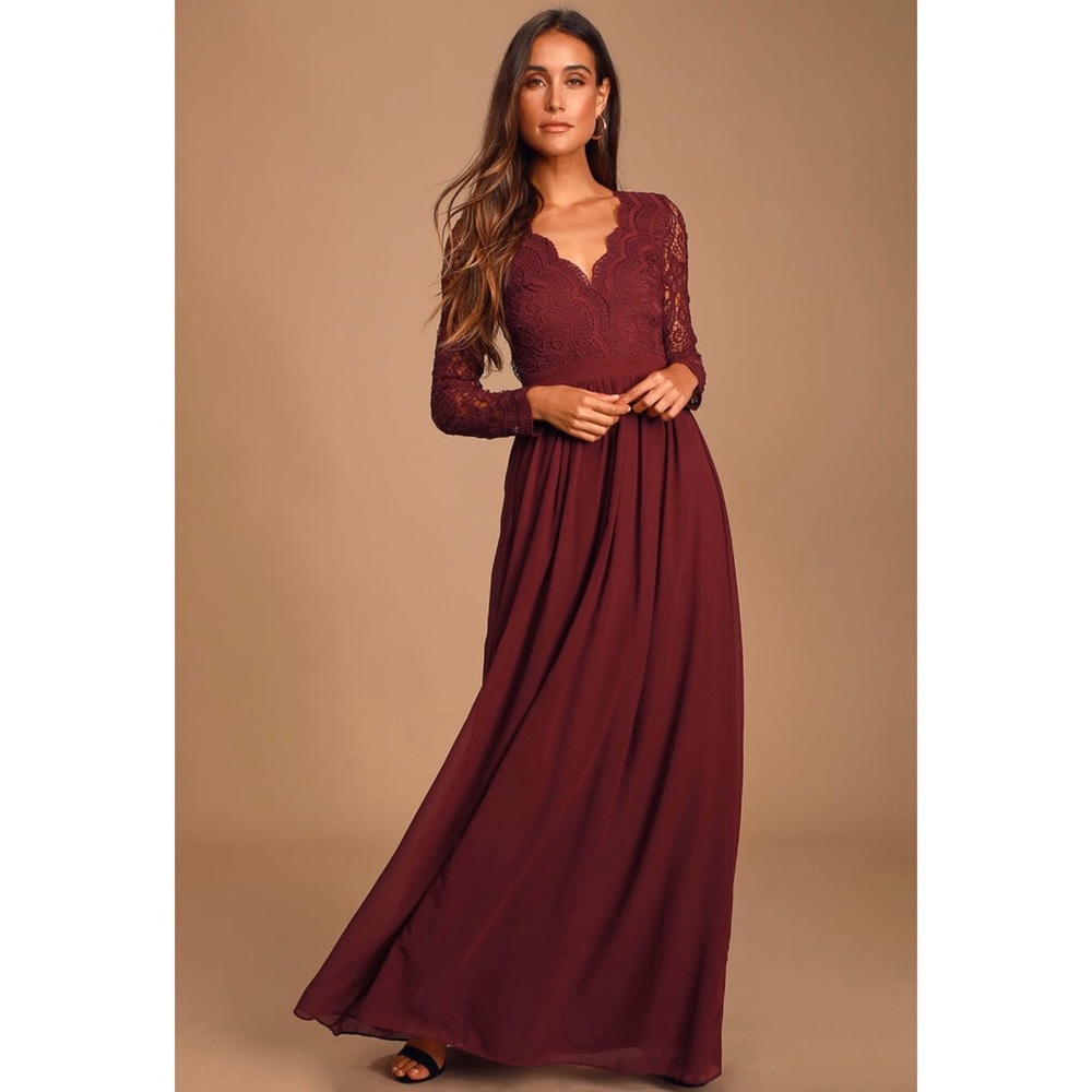 Lulu’s Awaken My Love Dress in Burgundy
